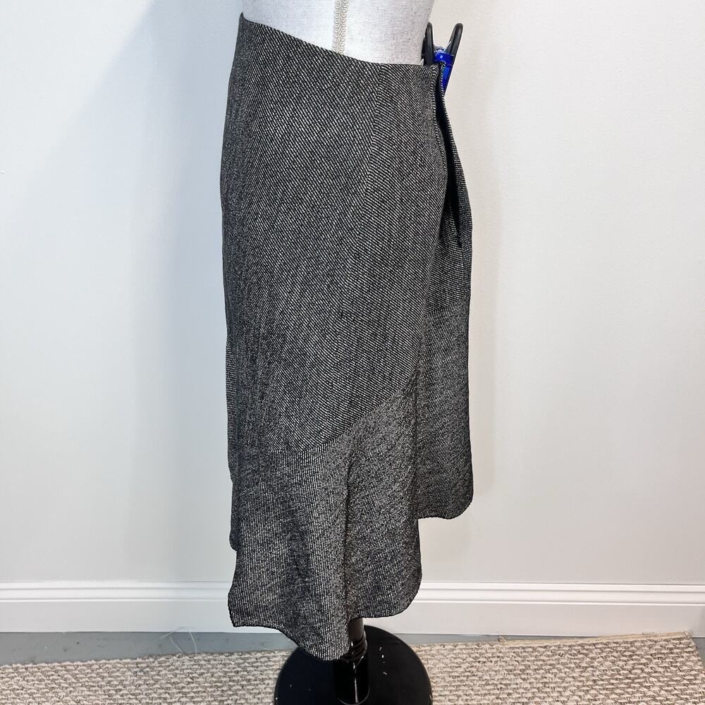 Anne Klein Skirt size 6 Black White Tweed Bias A Line Knee Stretch Career Suit - Picture 6 of 8